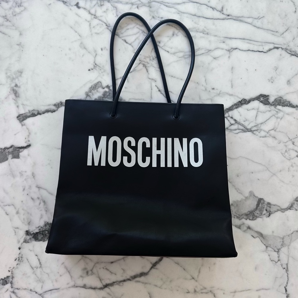 MOSCHINO square logo bag